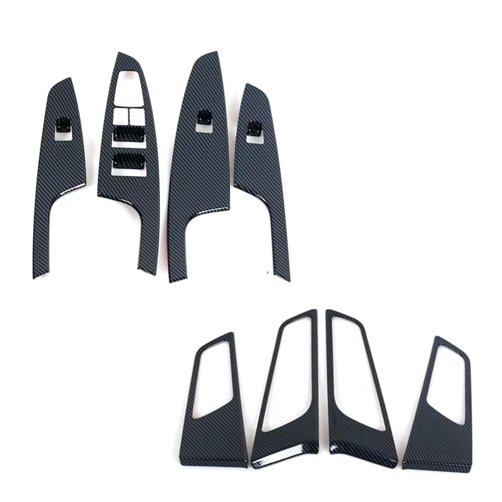 for Hyundai for Tucson 2015 2016 2017-2020 Window Lift Switch Button Panel Trim Carbon Fiber Interior Sticker Interior Trim Cover Panel(1 Set)