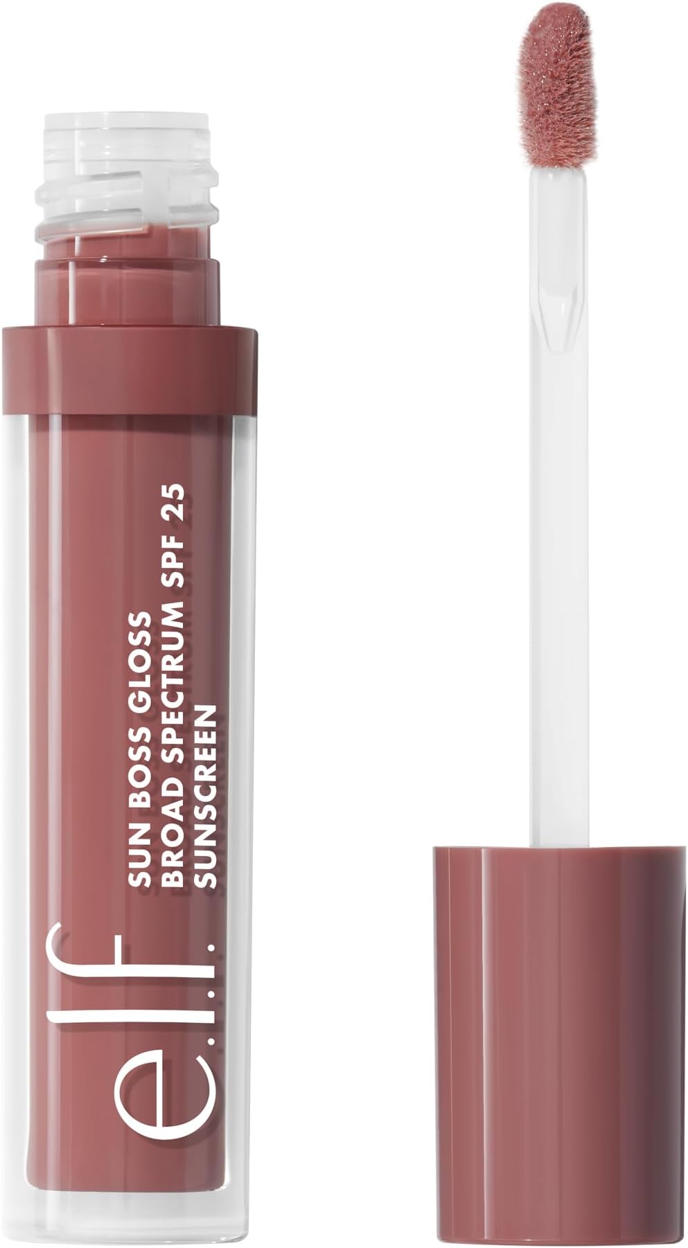 e.l.f. Sun Boss Gloss SPF 25, Pigmented Lip Gloss For A High-Shine Finish, Moisturizing & Conditioning Formula, Vegan & Cruelty-Free, It's Your Mauve