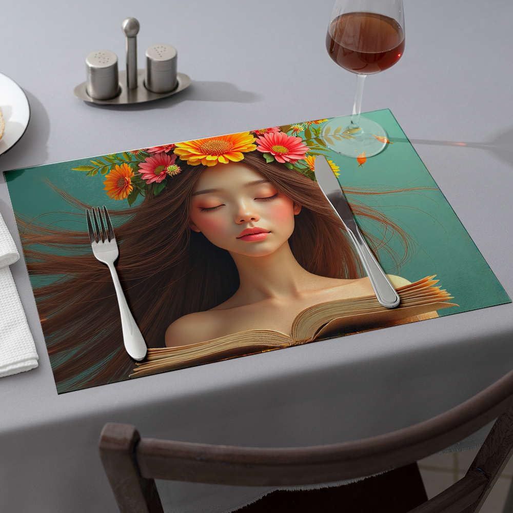 Set de table de Pâques en silicone pour repas de famille et décoration de table printanière
