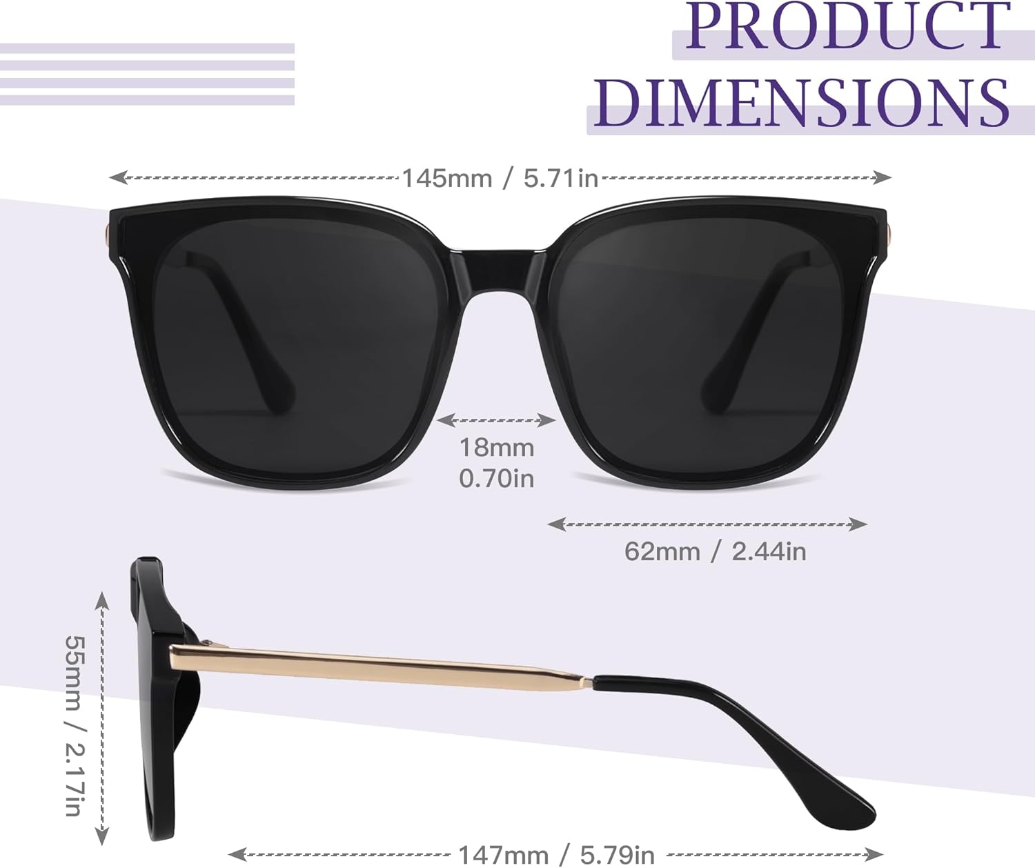 SIPHEW Polarized Mirrored Sunglasses for Women - Oversized Cat Eye Frame w UV Protection Womens Sun Glasses - Image 4