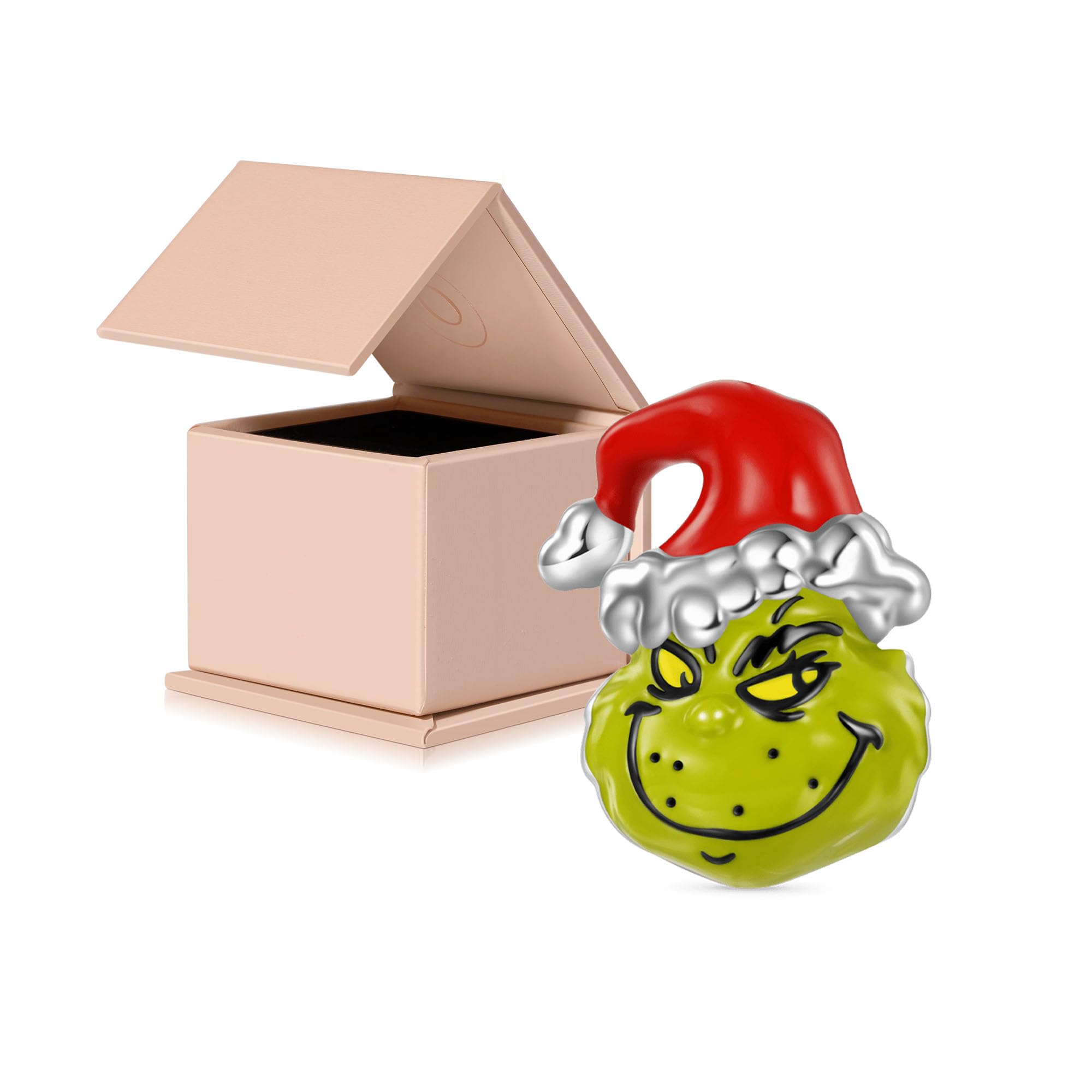 GNOCE Ciondolo a Forma Di Palla Di Natale Grinch In Argento Sterling 925 Per Donne e Ragazze Regalo Di Gioielli