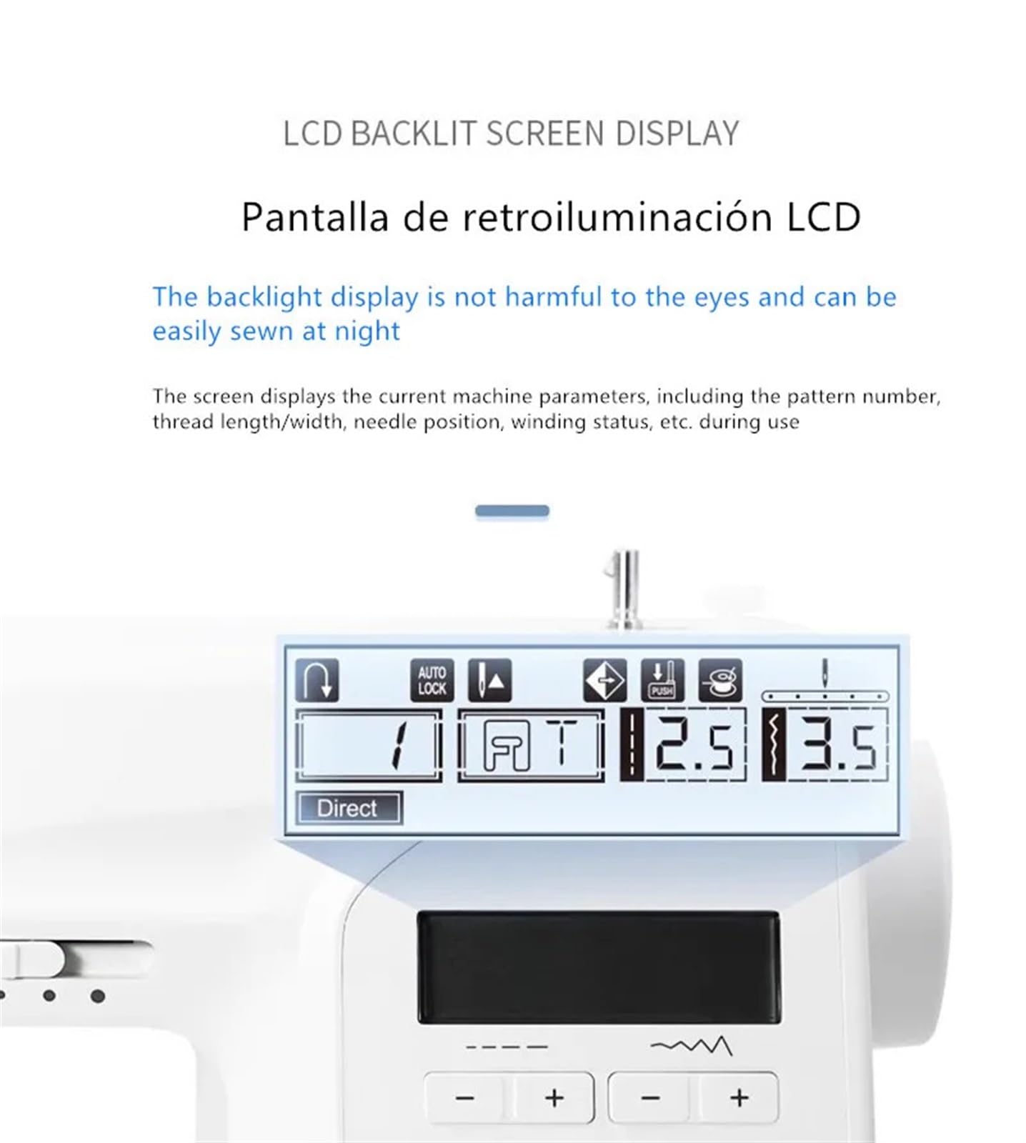 Domowa maszyna do szycia z metalową ą, wyświetlaczem LCD, 197 rodzajów nici do szycia, intelintna maszyna do szycia