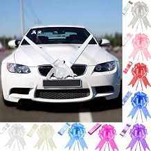 Time to Sparkle 1 Bow+7m Ribbon Wedding Car Ribbon Decoration(White)