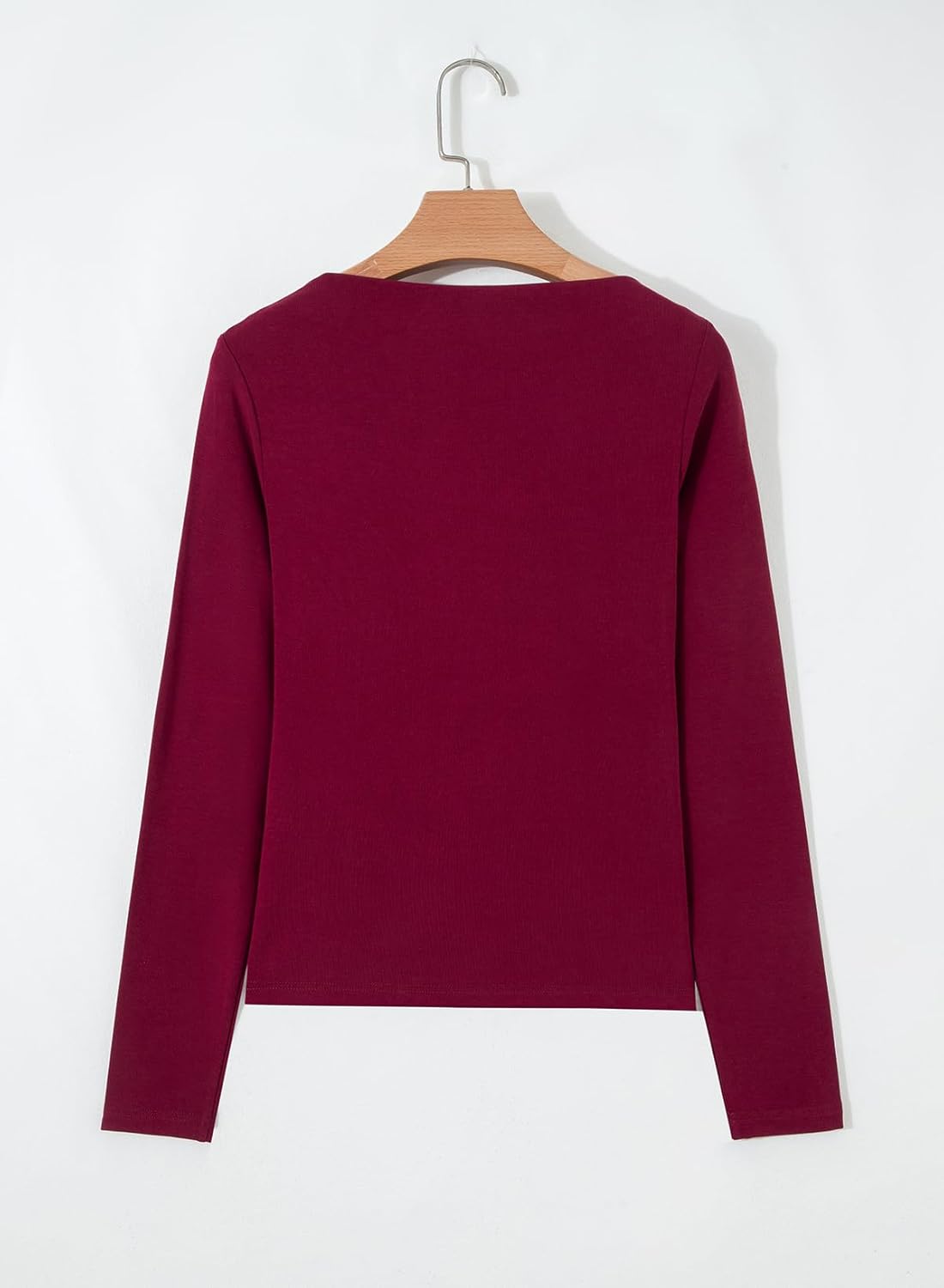 EVALESS Women's Long Sleeve Asymmetrical Neck Ruched Slim Fit Shirts 2026 Spring Fashion Casual Tee Going Out Tops - Image 8