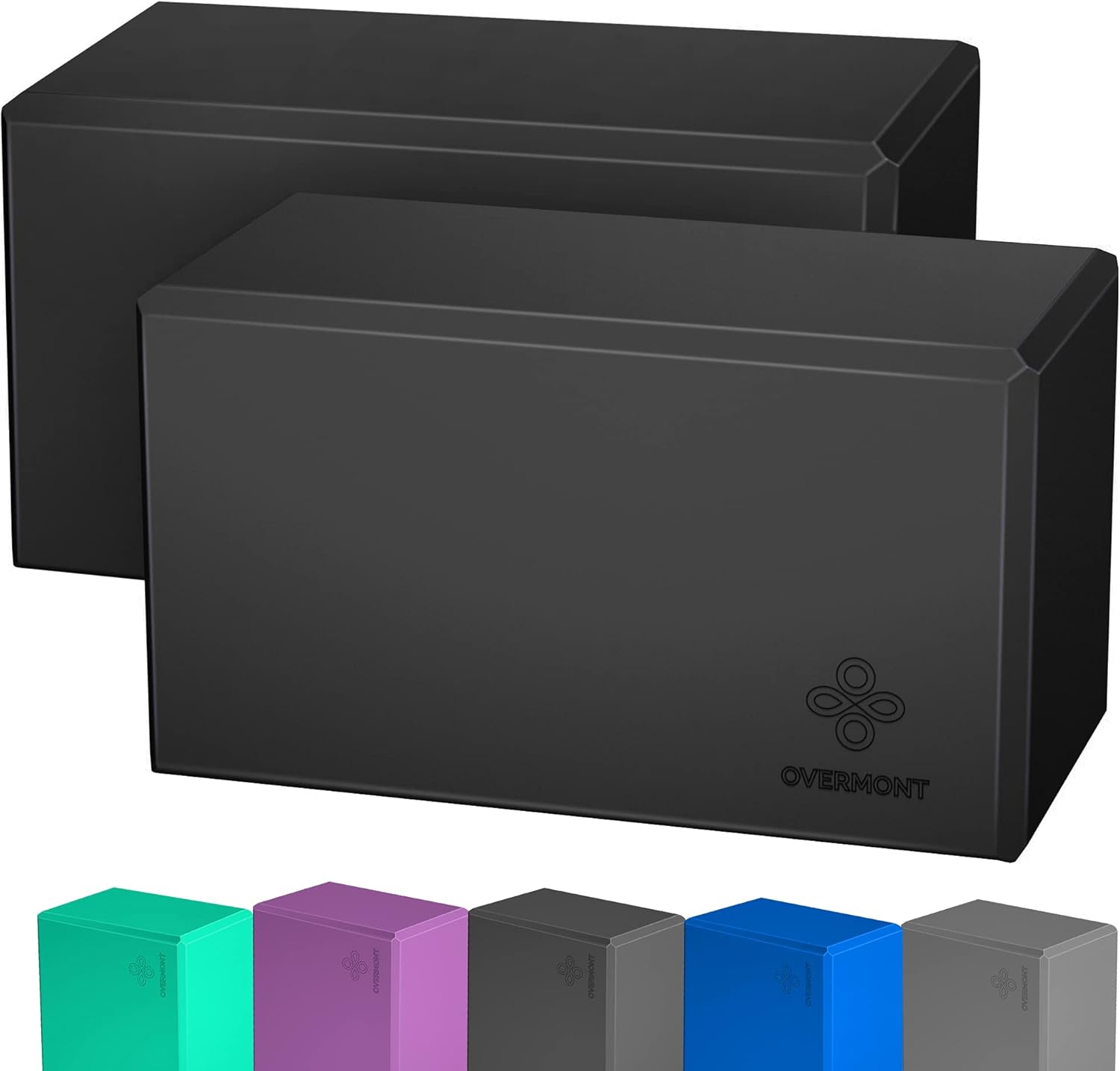 Overmont Yoga Block 2 Pack Supportive Latex-Free EVA Foam Soft Non-Slip Surface for General Fitness Pilates Stretching and Meditation 8.3"x6"x3" : Sports & Outdoors