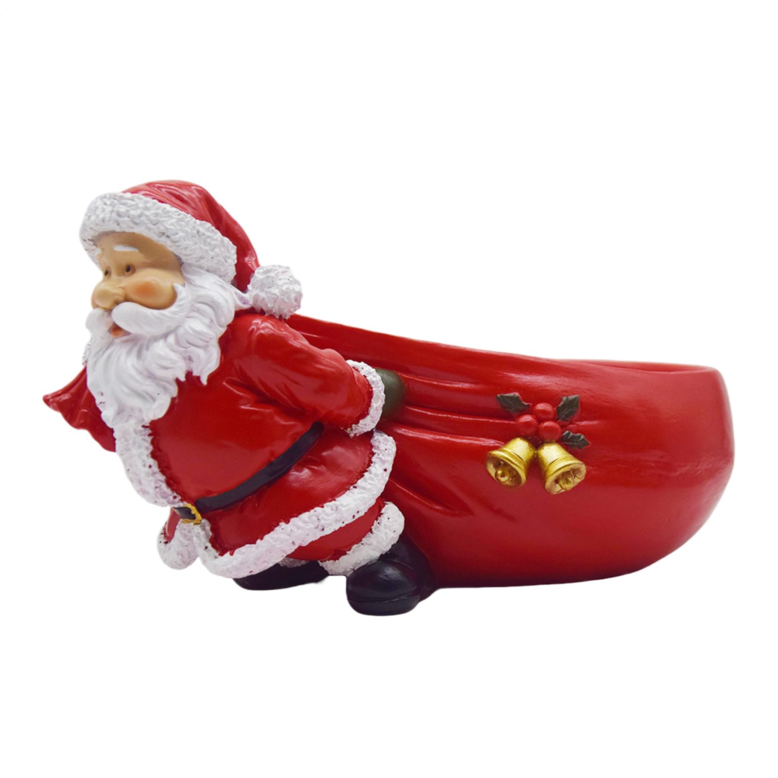 Figurine Père Noël résine incassable pour décoration festive sans risque