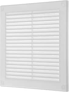 Vent Systems 8'' x 8'' Inch White Soffit Vent Cover - Flat Square Air Vent Louver - Grille Cover ...