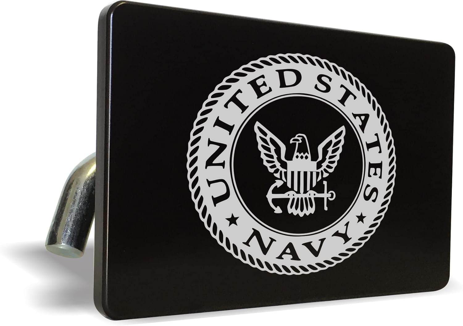 [Officially Licensed Product] - U.S. Navy Seabees - Premium Quality Anodized Billet Aluminum Laser Etched UV Resistant Metal Trailer/Tow Hitch Cover for 2" Receivers for Car, Truck