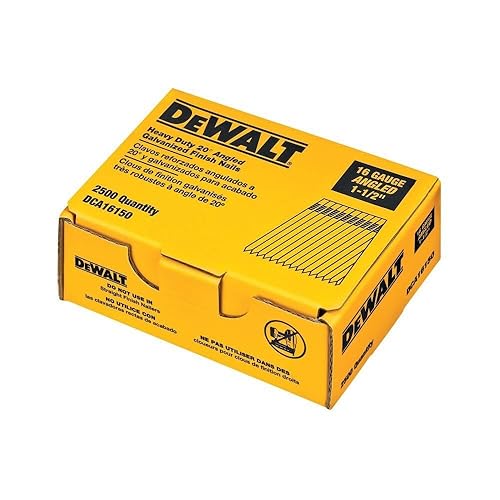 Miniatura 3 de DEWALT Uñas de acabado 20 grados 1-12 pulgadas 16GA paquete de 2500 DCA16150