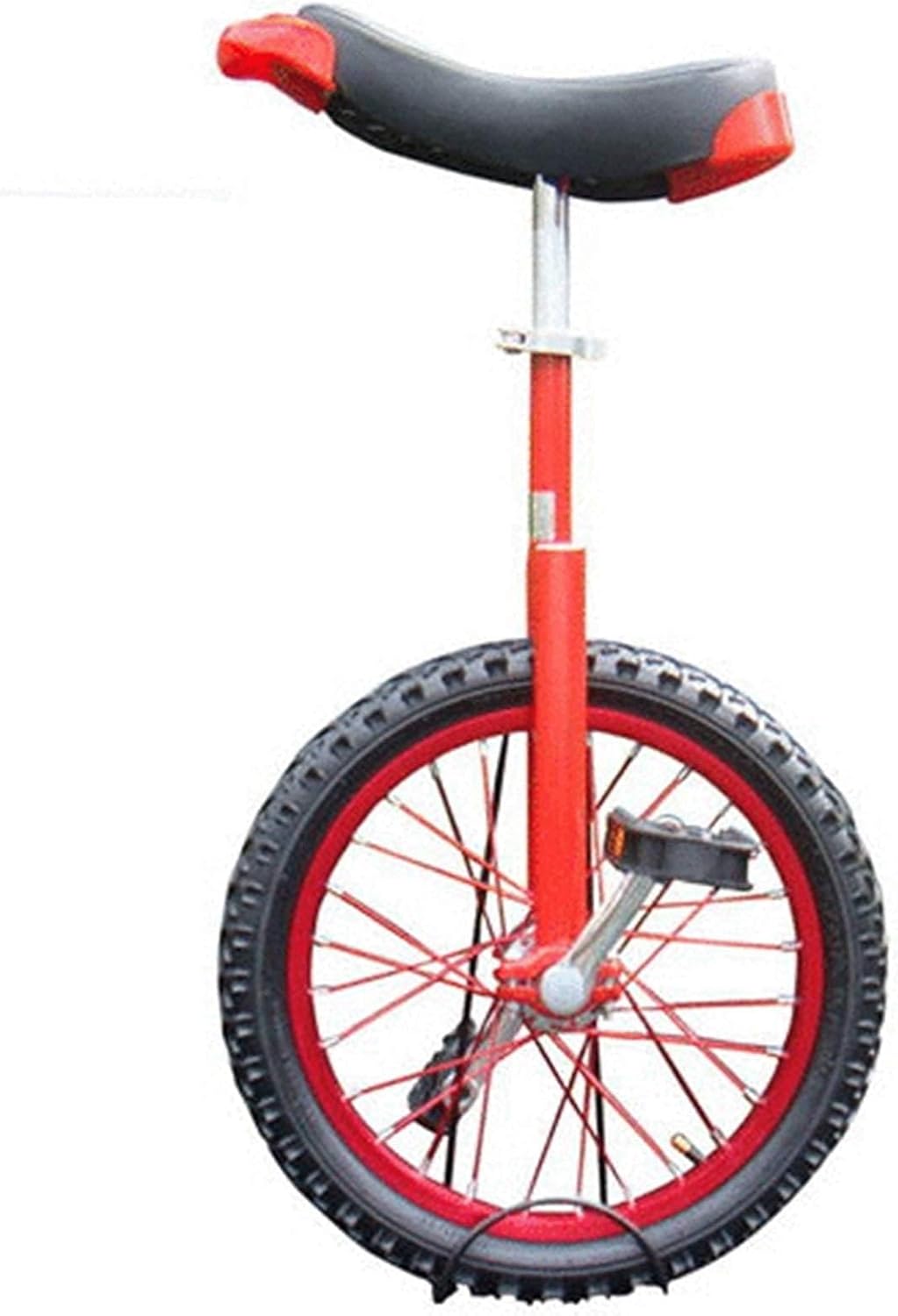 Wheel Unicycles Unicycle for Adults/Kids, 16/18/20/24in Outdoor Unicycle Leakproof Tire Wheel Cycling One Wheel Bike with 2 Pedals,for Daily Fitness Exercises Balance Training(Red,16in)