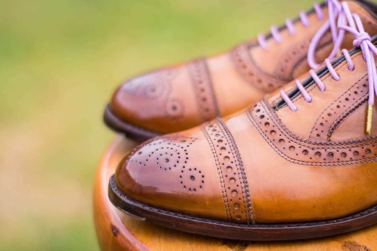 Purple dress shoe laces Clearance