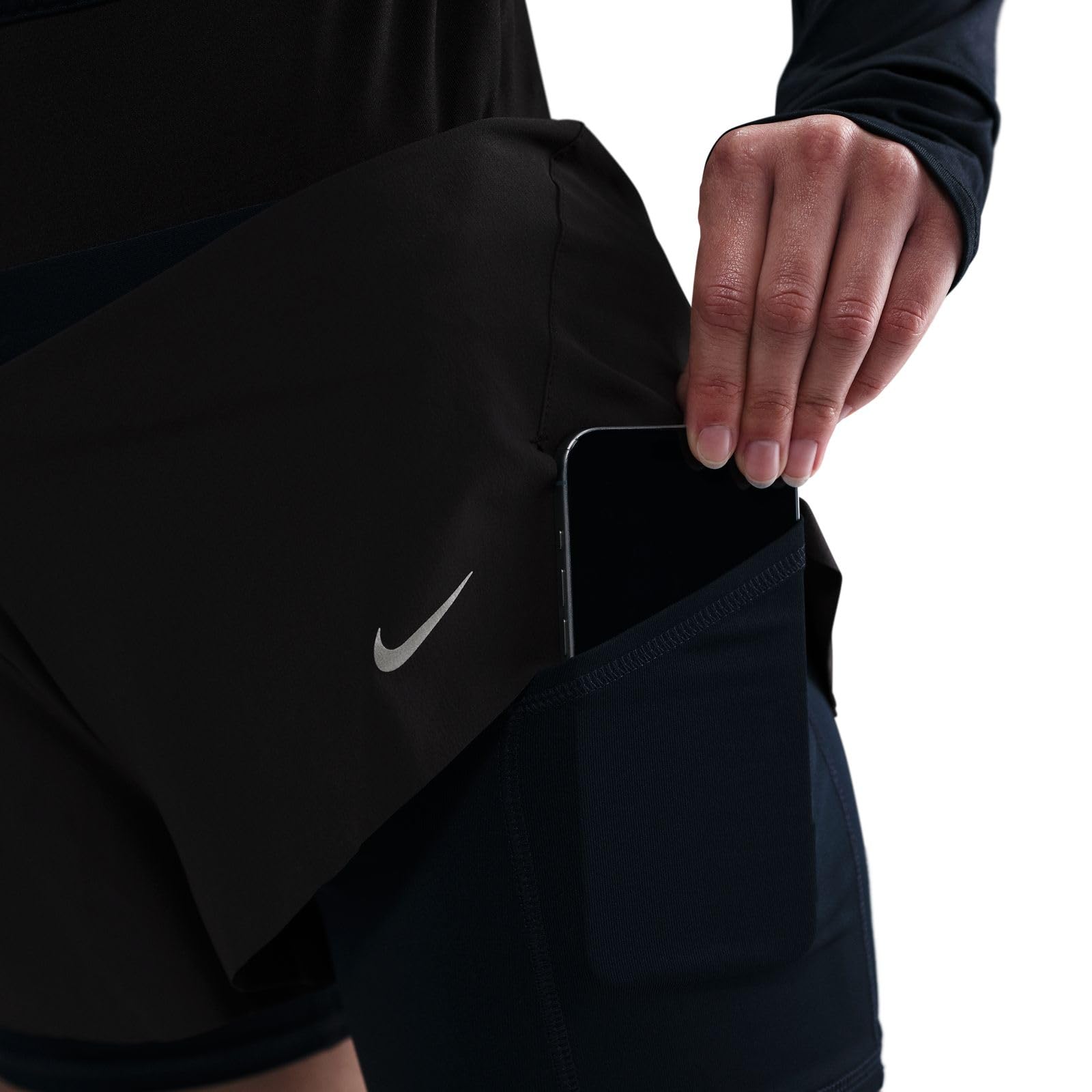 Nike - Shorts da Running 2 in 1 A Vita Media Dri-Fit 8 Cm Nike Swift – Donna, Pantaloncini da Corsa 2 in 1 Donna