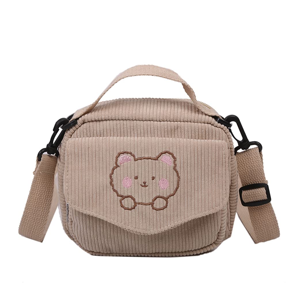 Corduroy draagtas voor dames, kleine tas, mini-draagtas, esthetische