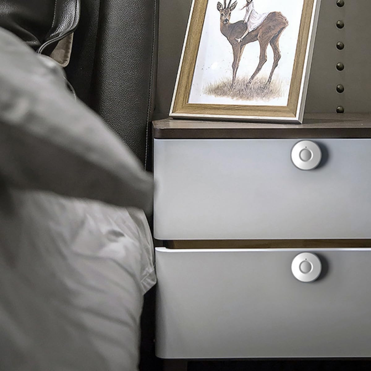 Fingerprint Drawer Lock Keyless USB Rechargeable Aluminum Alloy Panel Abs Body Replacement for Home Office Furniture Silver