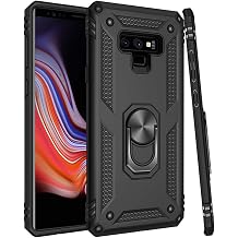 Case for Galaxy Note 9, for Samsung Note 9 Military Grade Magnetic Car Ring Holder Kickstand Defender Protective Phone Cover for Samsung Galaxy Note 9 Black
