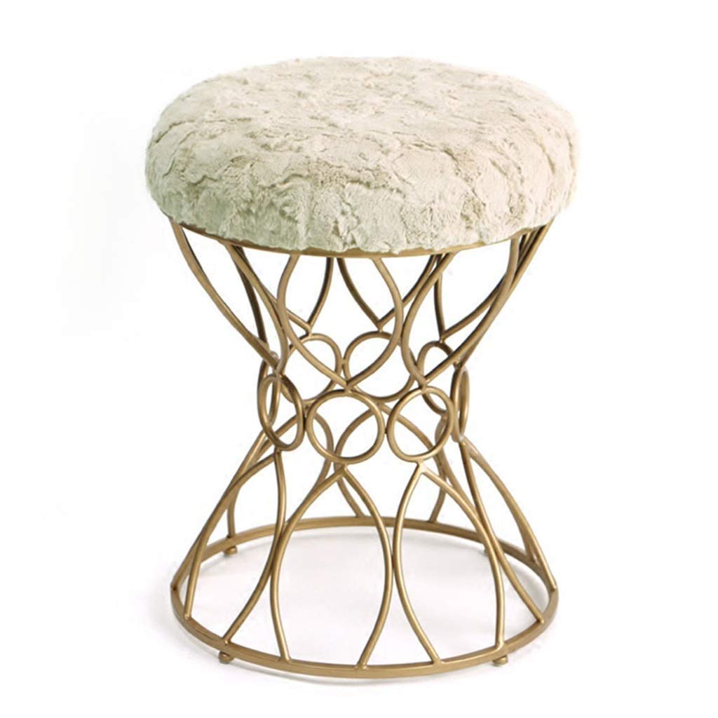 Tabouret de maquillage rond pour votre chambre à coucher ou salon élégant