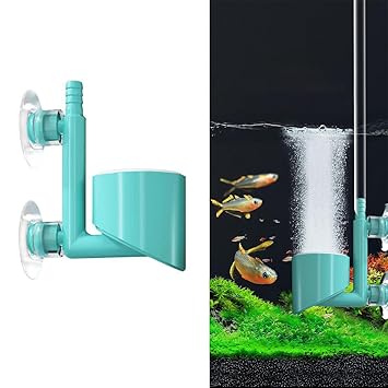 Qpets Aquarium Air Stone Fish Tank Bubble Stone with Suction Cups Diffuser Stone Air Stone Oxygen Genorator Attachment Ultra Quite Aquarium Air Stone for Fish Tank