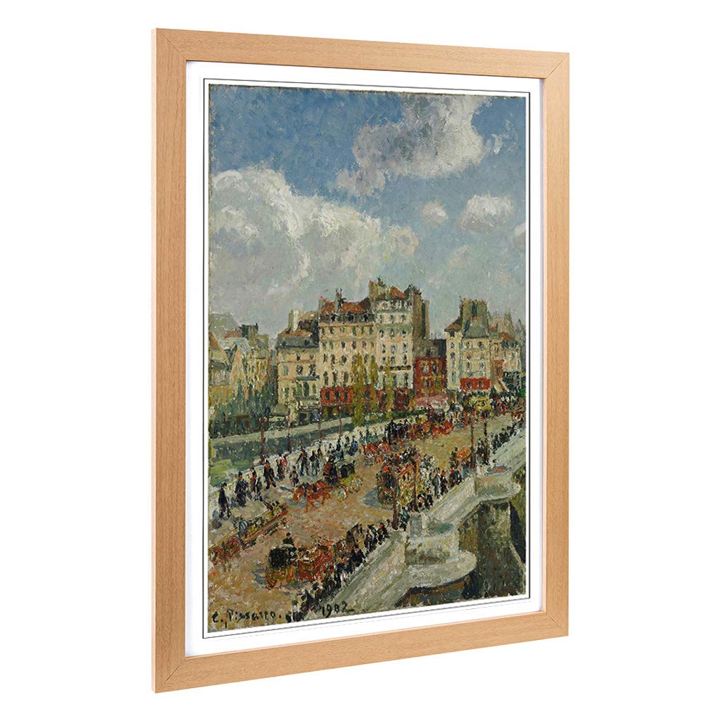 Big Box Art Framed Print of Camille Pissaro The Pont Neuf Design | Wall Art Picture | Home Decor for Kitchen, Living, Dining Room, Bedroom, Hallway, Office, Oak, A2 / 24.5x18 Inch / 62x45cm