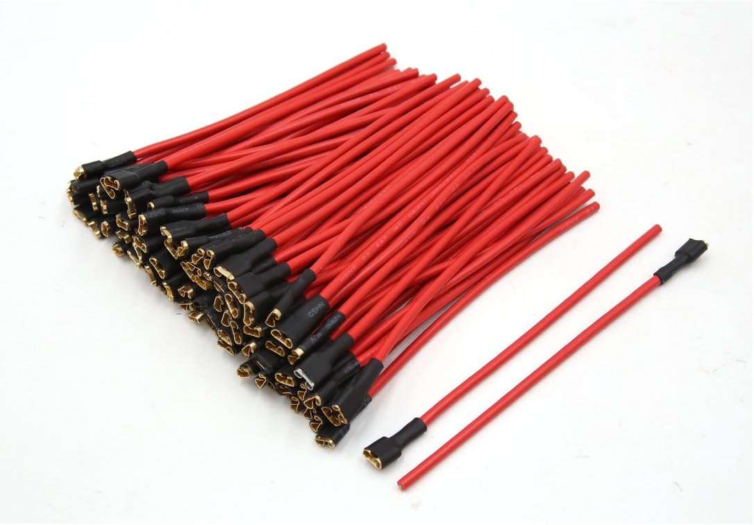 uxcell 100pcs Red Black Car Motorcycle Speaker Wiring