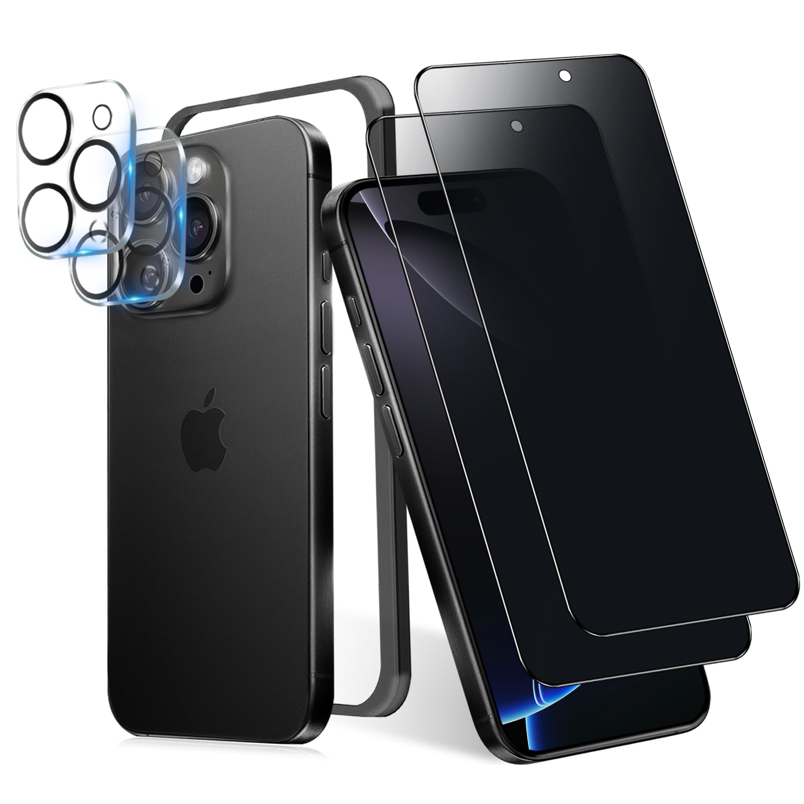 Amazon | MINIKA 180度 覗き見防止フィルム iPhone 16Promax 用の