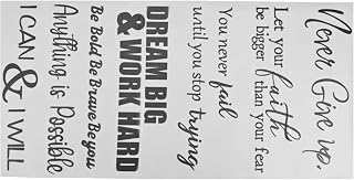 Juego de pegatinas de pared con citas en inglés con 7 frases motivacionales para decoración del hogar, sala de estar, dorm...