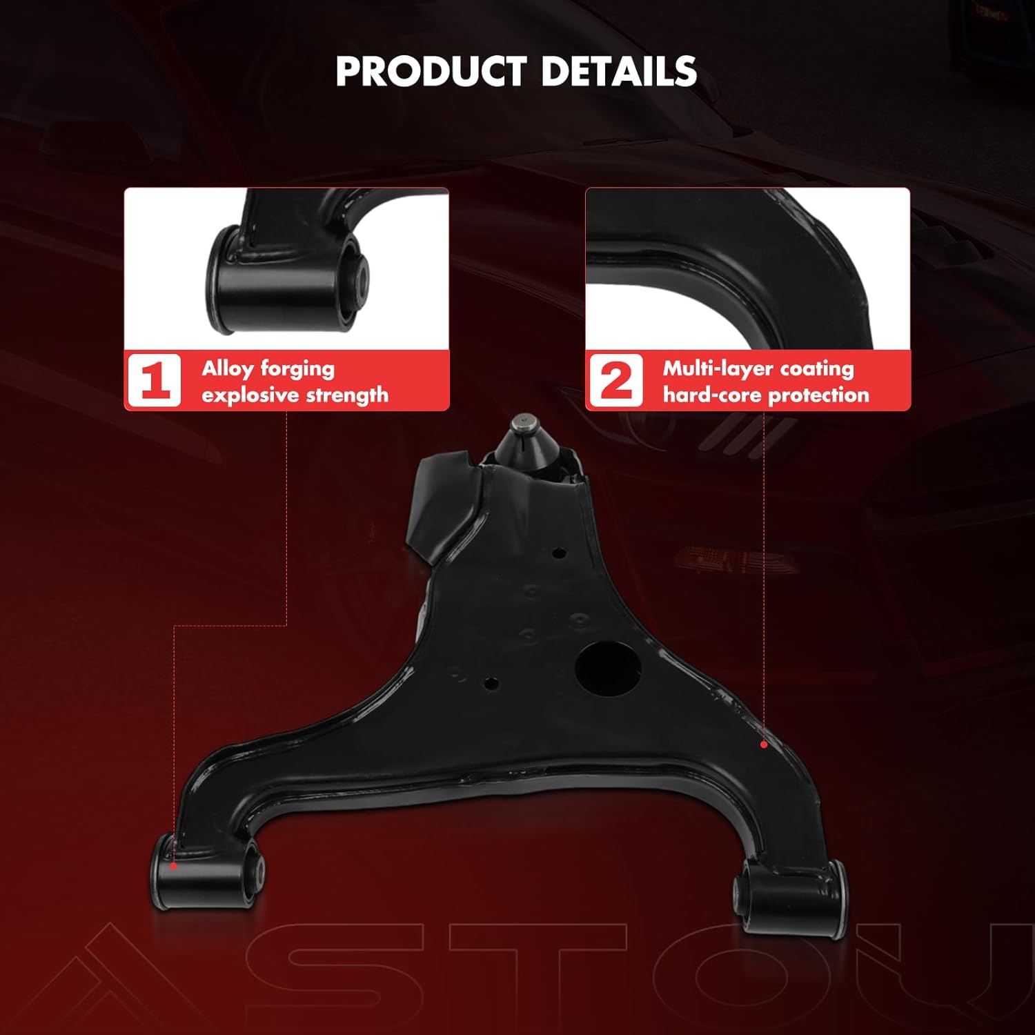 12pcs ASTOU Suspension Kit fit For Infiniti QX56 2005-2015 For Nissan Pathfinder Armada 2004 For Nissan Titan 2004-15 Lower Control Arm Upper Ball Joint Sway Bar Link Outer Inner Tie Rod End w/Boots