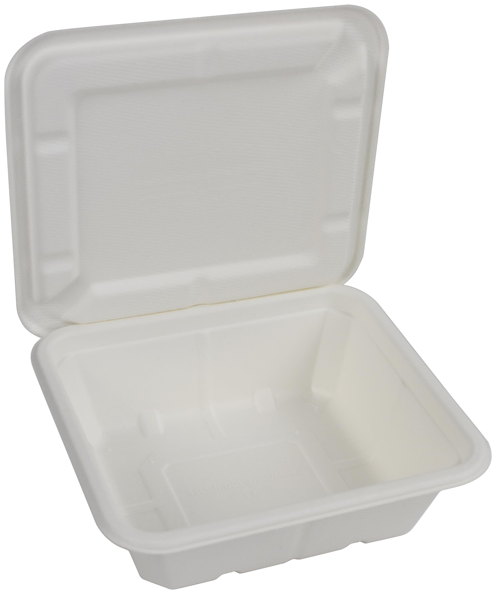 Catergold Sugarcane Bagasse Food Container Biodegradable Takeaway Box Food Packaging 100% Recyclable Compostable 750Ml Pack Of 10Pcs
