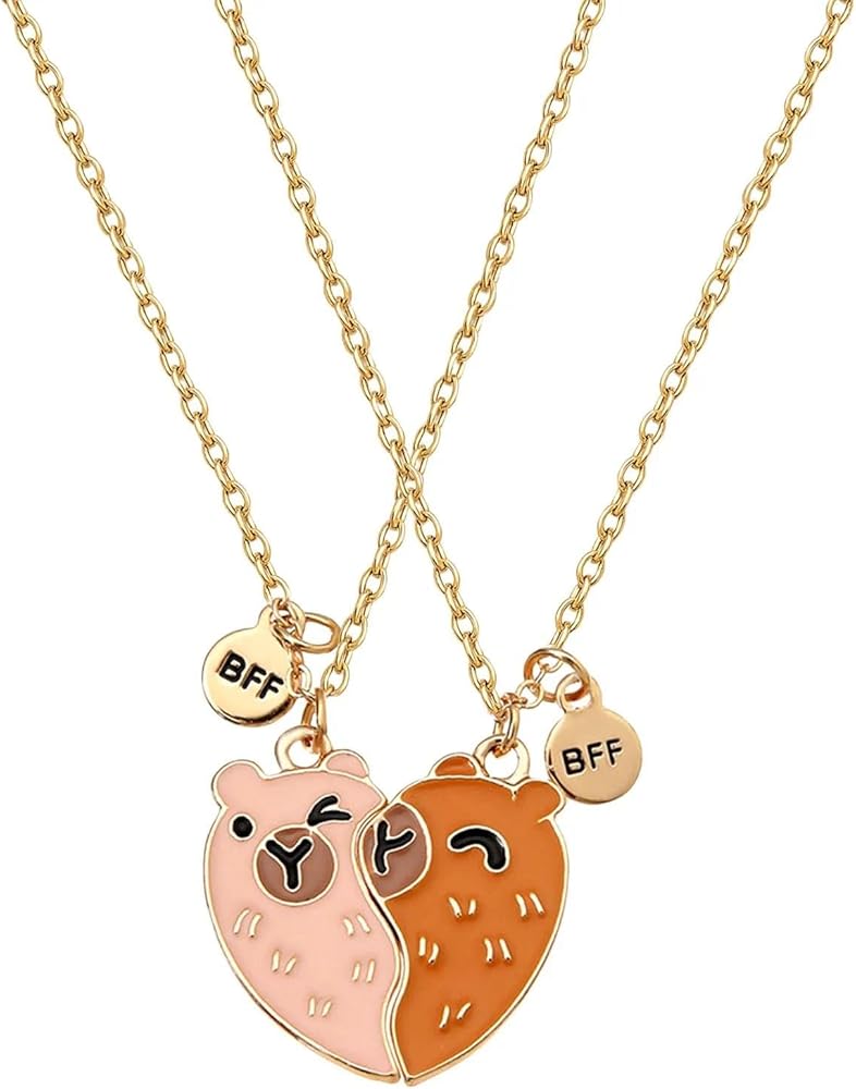 Waeceip Divertente collana Capybara per donne, figlia, figlio, graziosa collana per gli amanti dei Capybara, migliore idea regalo per figlia regalo di compleanno