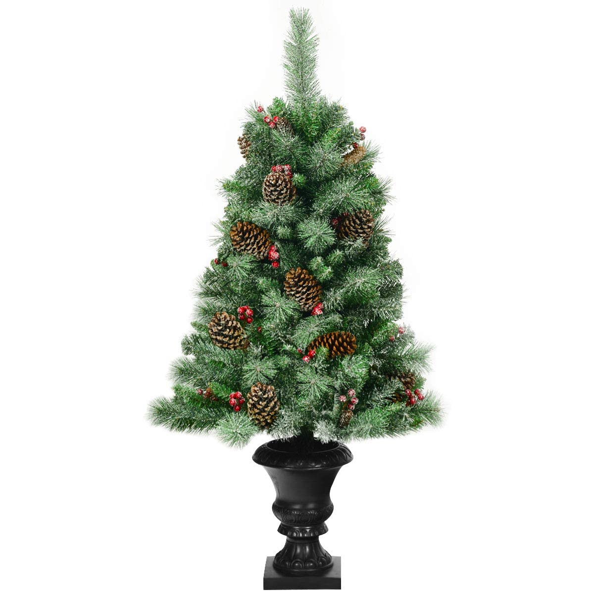 Árbol de Navidad Artificial pequeño 120 cm (4 pies) con piñas y
