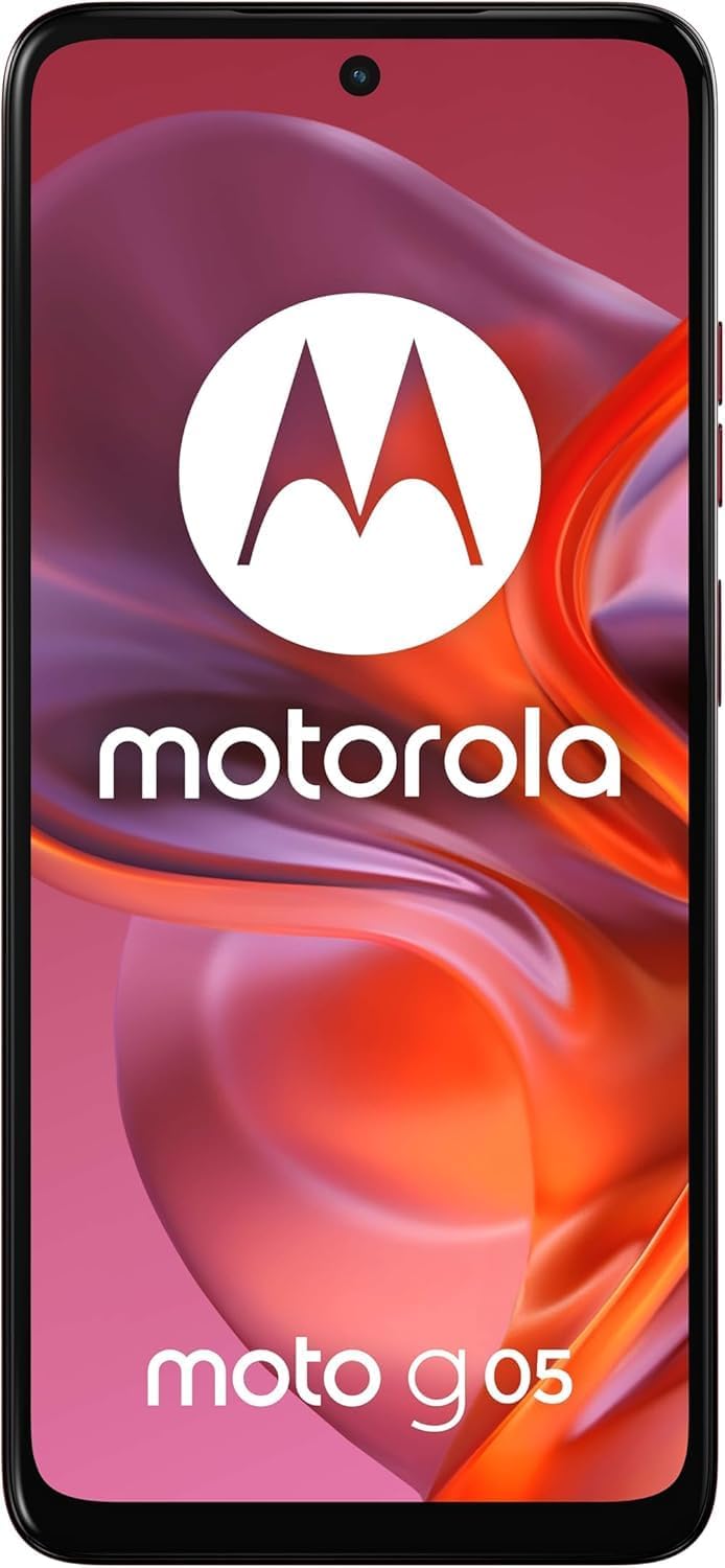 Motorola Moto G05 XT2523-2 Dual-SIM 128GB + 4GB RAM (GSM only | No CDMA) Factory GSM Unlocked 4G/LTE Smartphone (for T-Mobile, Metro, Tello, Mint, Ultra) International Model - (Red)