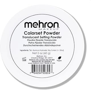 Mehron Makeup Paint Set Powder | Transparent Setting Powder | Special Effects, Halloween and Film 60g