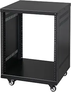 Ktaxon 12U Rack with Removable Side Panels, Lockable Casters, and Vent Design for 19 Inch Equipment