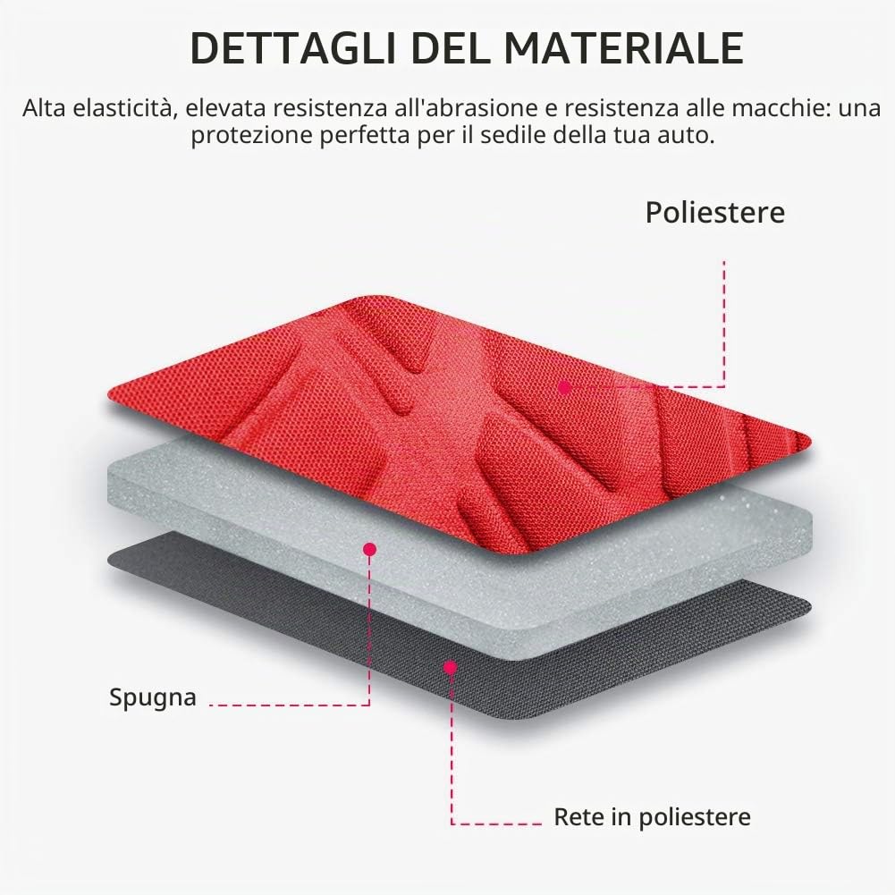 AUTOYOUTH ricamo pneumatico Lines coprisedili per auto piatto panno in tessuto, due tonalità colori trendy accessori auto universale adatto per la maggior parte per auto, SUV, camion