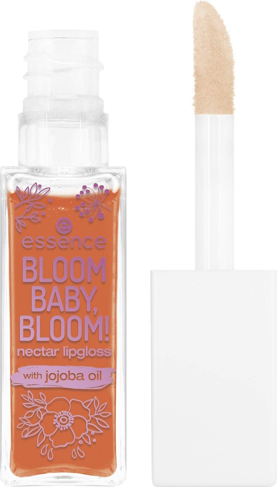 Essence Bloom Baby Bloom! Nectar Lip Gloss with Jojoba Oil No. 02 Tulips On My Lips 9 ml Shiny Lip Gloss with Vitamin E