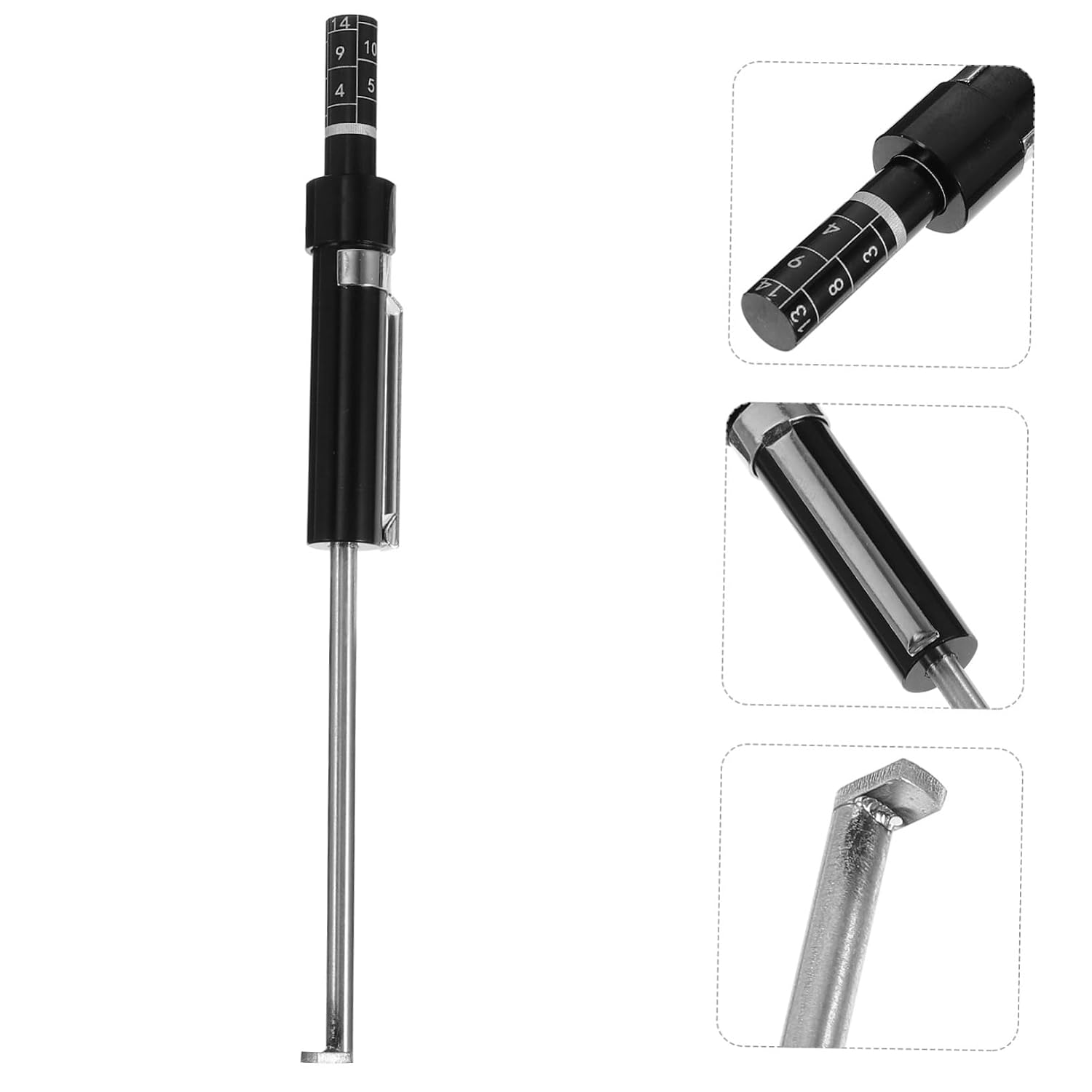 GARVALON 1pc Car Brake Pad Detection Pen Tire Tread Depth Gauge Brake Pad Thickness Measurement Tool High Precision Easy to Read