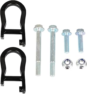2PCS Front Tow Hooks Car Tow Hook Ring Lower Bumper Trailer Tow Hooks Ring Compatible with Chevrolet Silverado 1500 2019 2020 2021 2022 (84195908 Black)