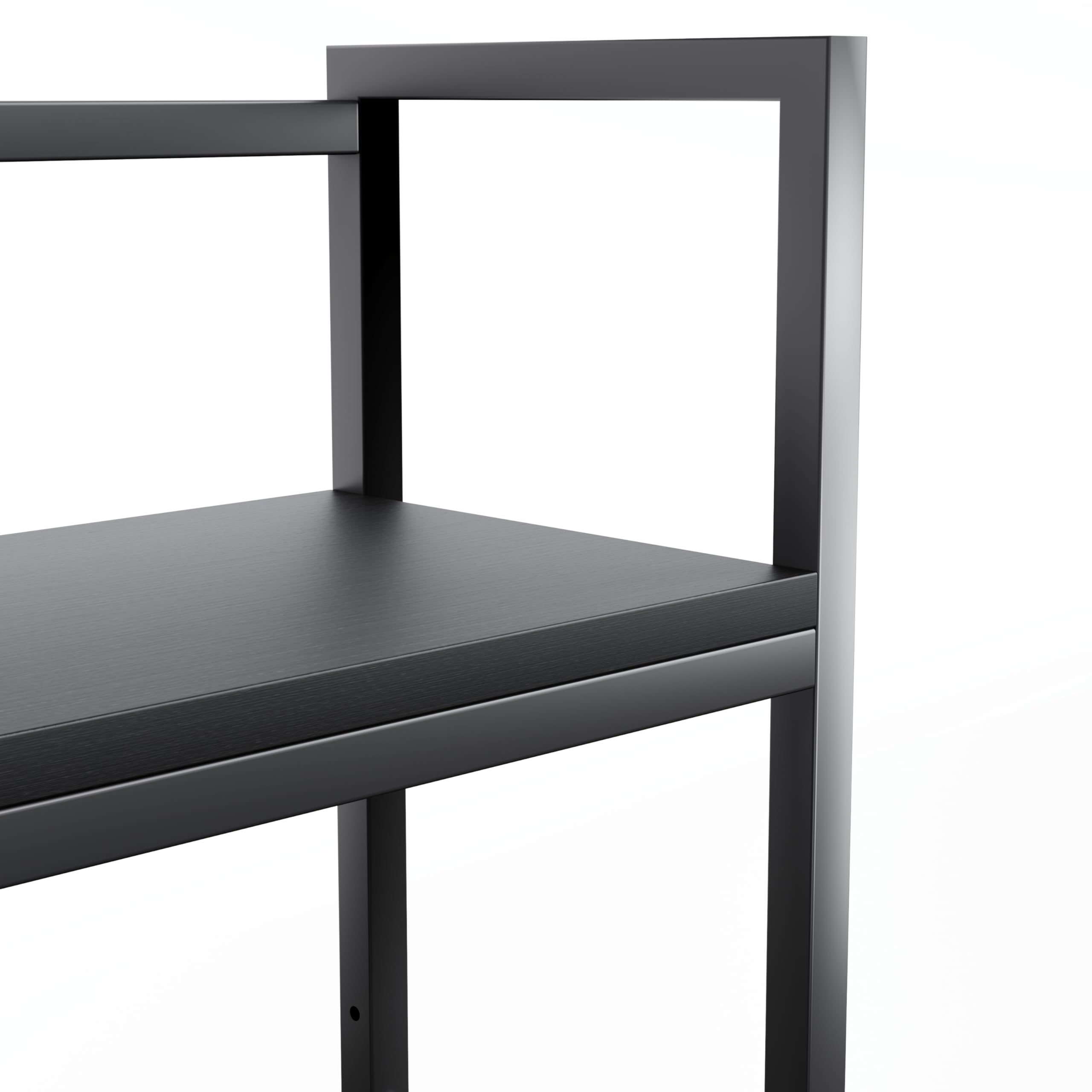 MUTUN Schreibtisch Regal, 41,3" Desktop Organizer Regal, Schreibtisch Hutch für Computer-Monitor, 4 Tier Desktop Display Rack, Holz Desktop Bücherregal Storage Rack für Home Office Dorm, Schwarz
