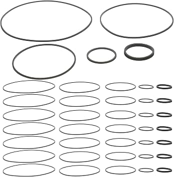 HOMSFOU 50pcs Tape Recorder Belt Cassette Drive Belts Cassette Belts Round Cassette Deck Tape Belts Cassette Recorder Rubber Belts Cd Recorder Rubberbands Recorder Belts Player with Music