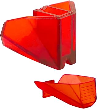 2M Red Turntables Elliptical Diamond Stylus with Guard Cover | Fit for Ortofon 2M PnP MkII Turntable Cartridge for Ortofon 2M Series Stylus Replacement