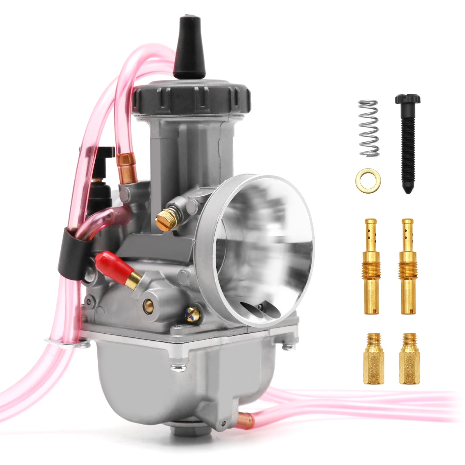 PWK 40 mm Vergaser Motorrad Racing Vergaser Universal für 400 cc bis 500 cc Pit Dirt Bike Motocross Enduro On/Off Road ATV Quad Scooter (40 mm)