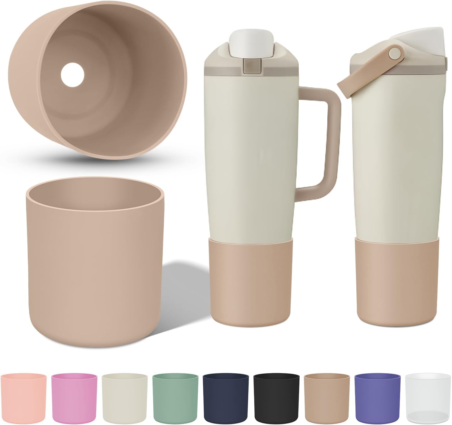 2Pcs Higher Boot Compatible with Owala Freesip Sway 30oz & 40oz, Tall Anti-Slip Prevents Scratches Protective Sleeve for Sway Water Bottle & Tumbler