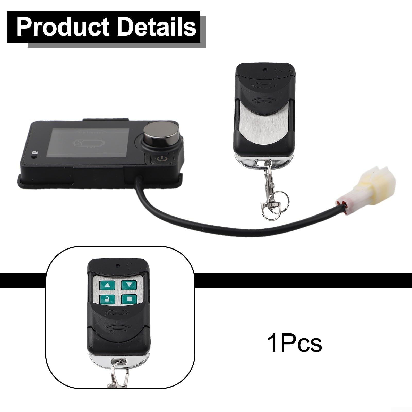 Pannello controller LCD da 12 V 24 V per riscaldamento da parcheggio con telecomando e compatibilità con app, interruttore regolabile per riscaldamento da 2 a 8 KW