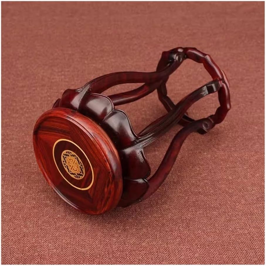 Vase Stand Circular Mahogany Stool Display Pedestal, Flower Pot Bonsai Teapot Decoration Bracket(Small)