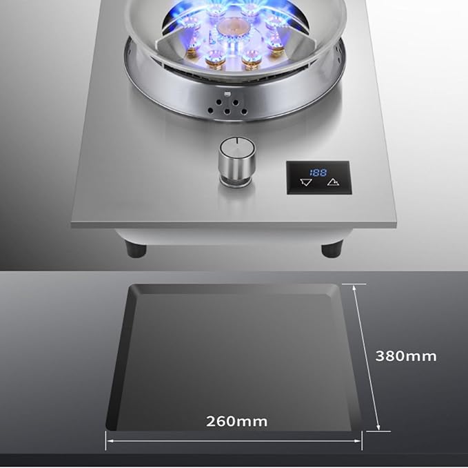 Estufa a Gas de 32 cm con 1 Quemador, Panel de Vidrio Templado miniatura 5