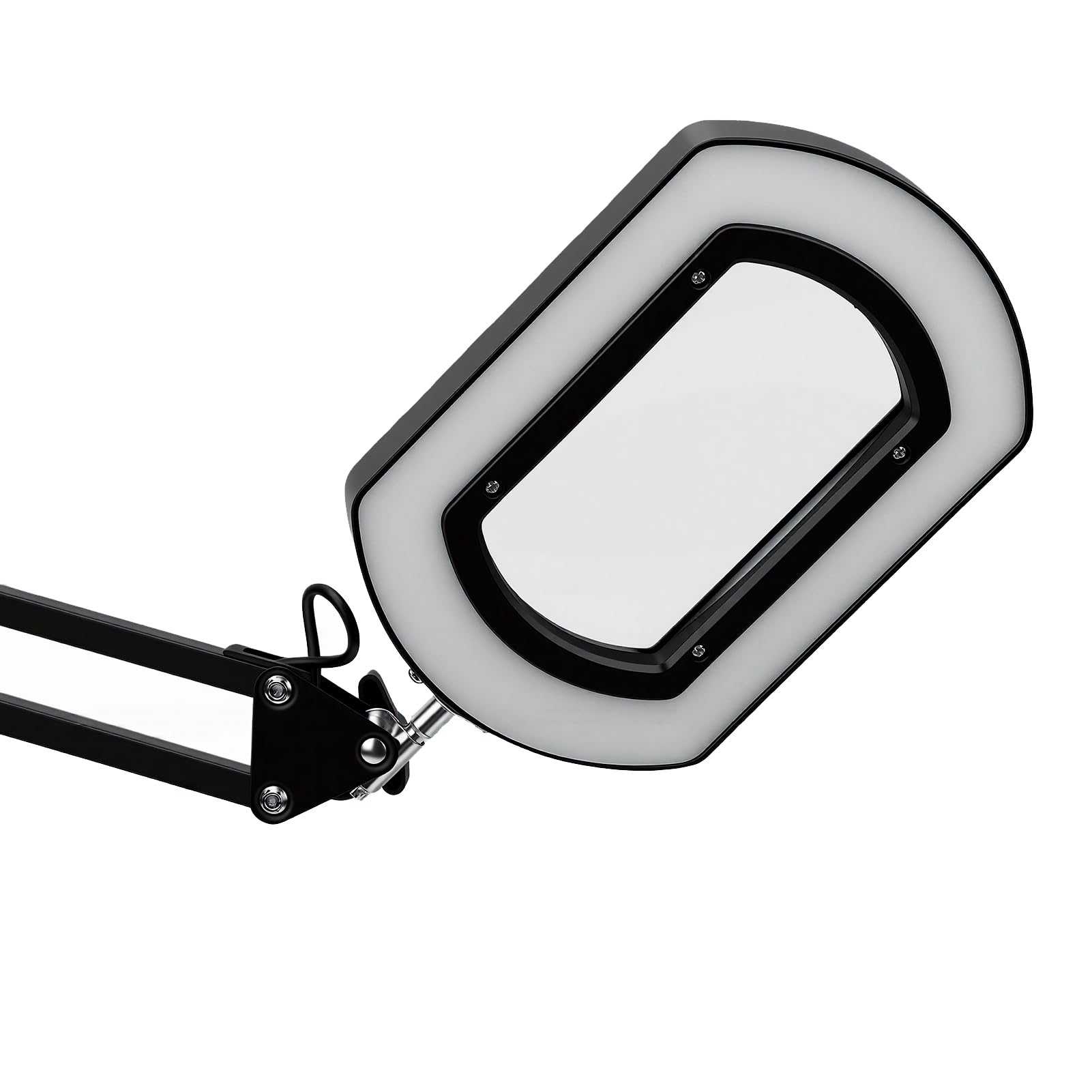 ASHATA Lupa Cuadrada 15X con Luz Alimentada por USB Brillo Ajustable para Reparaciones Pasatiempos Manualidades 5 Ajustes de Temperatura