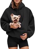Franterd Womens Hoodie in Black