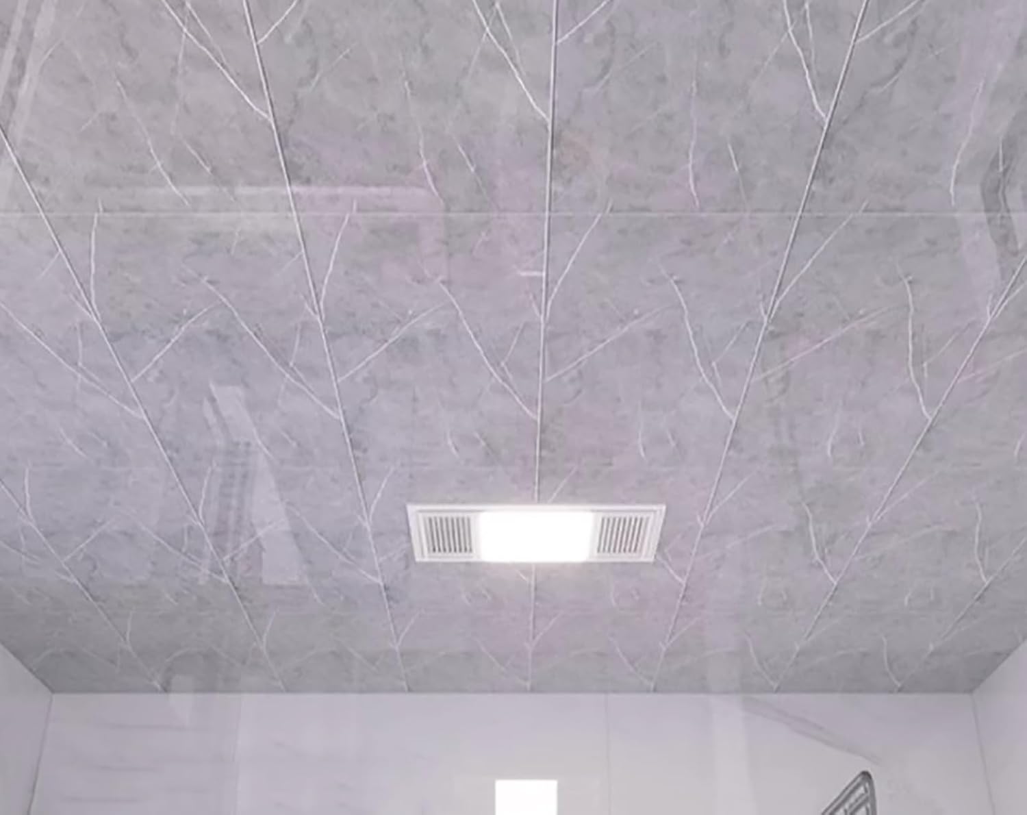 YXXSDP Decorative Ceiling Tiles Peel and Stick, Ceiling Panels PVC Foam, Marble Look Tile (Not Real Marble) Ideal for Kitchen Bathrooms Living Rooms Bedrooms(11.8" x 23.6" x 100-Pack)