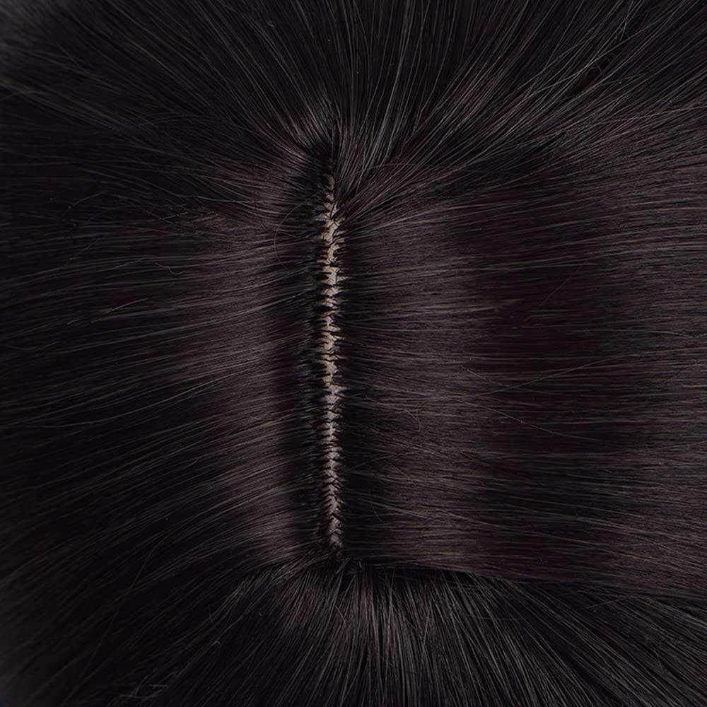 Anime Ame-chan Wig Black Short Twin Ponytails Curly Party Hair Halloween Cosplay Props Accessory
