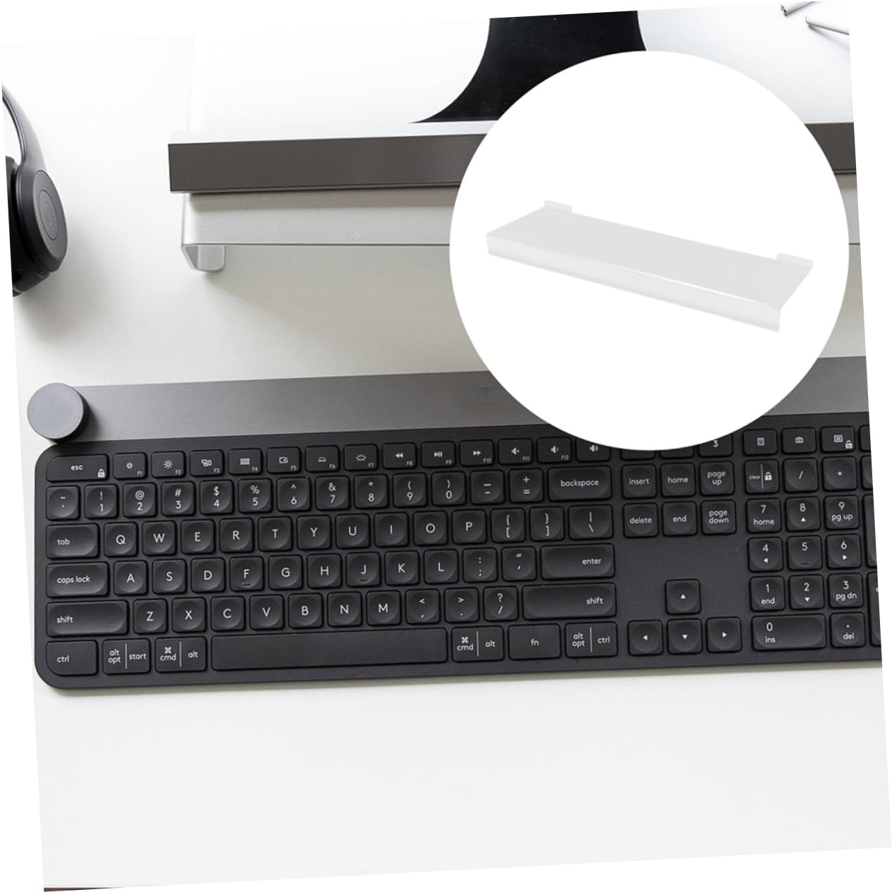 OFFSCH Ergonomic Acrylic Keyboard Stand 2 Pack Tilt Keyboard Risers Keyboard Tray Holder for Desk Office Keyboard Rack