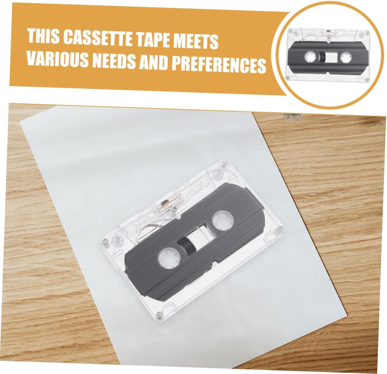 8pcs Blank Audio Cassette Tapes with Plastic Case for Recording